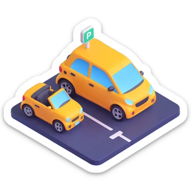 smart parking icon sticker