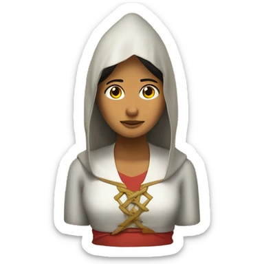 Chica trigueña pelirroja cobrizo rojizo sticker