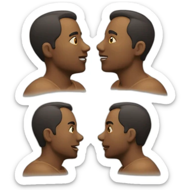 dos Emojis dándose un beso sticker