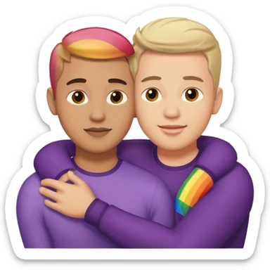 Two gay guys on top of each other sticker