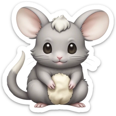 Minccino-Espurr-Cinccino-Mouse-Chinchilla-creature-hybrid sticker