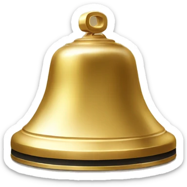 gold hotel reception bell sticker