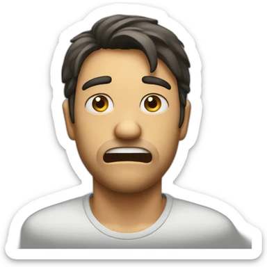 Turning your face away in disgust sticker