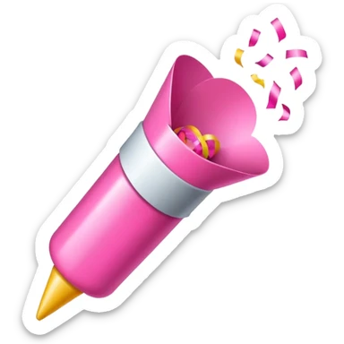 pink party popper emoji sticker