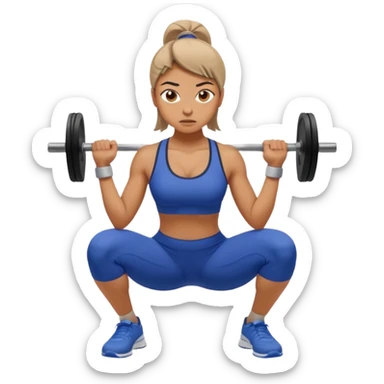 a woman doing squats sticker