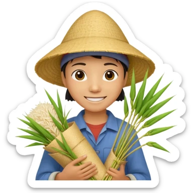 rice farmer sticker
