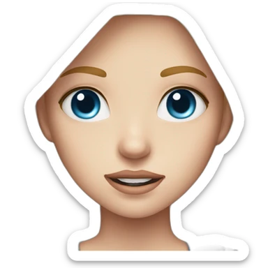 Girl with blond hair and blue eye take coup off blood sticker