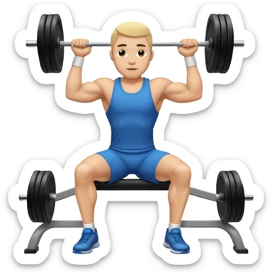 ligth man exercising on the gym sticker