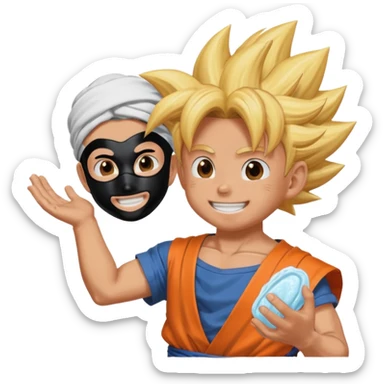 Goku catches rilley's hand soap Tyler face mask funny  sticker
