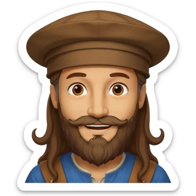 portrait of leonardo da vinci sticker