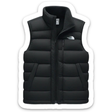 northface black wool sleeveless vest sticker