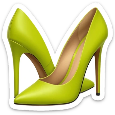 Chartreuse high heel shoes sticker
