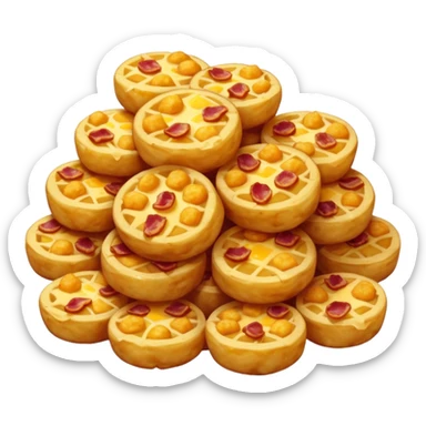 Crispy, coin-shaped tots filled with gooey cheese, savory bacon bits, and fluffy potatoes. sticker