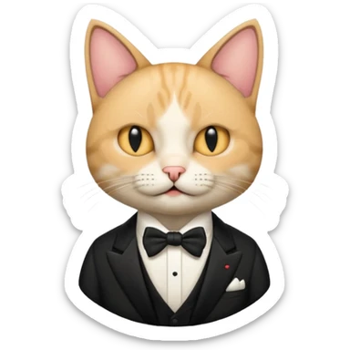 cat mafia corleone - moaning sticker