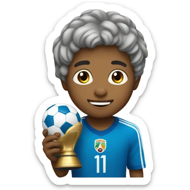 Niño con la copa del mundo  sticker