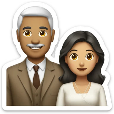 mexican-american man with filipina-canadian woman sticker