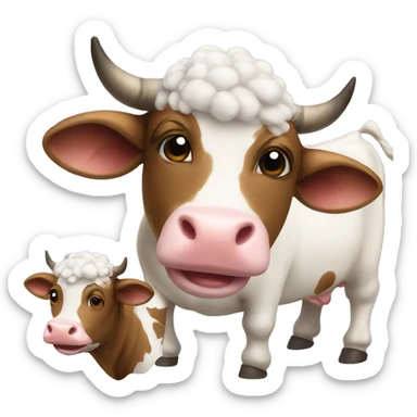heaven cows sticker