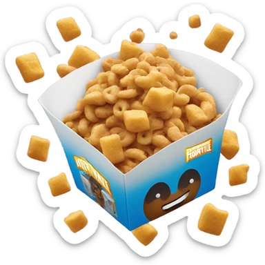   Fortnite inspired cereal box sticker