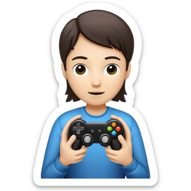 create a simple emoji that indicates that you are a single player when playing computer games. Make it a gender neutral stick figure sticker