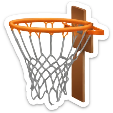 Donut in basketball hoop sticker
