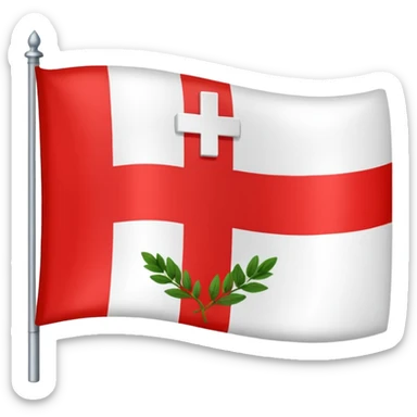 The herb of Rokiškis as a flag: devided in 4 parts... sticker