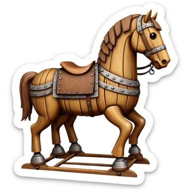 wooden horse trojan sticker