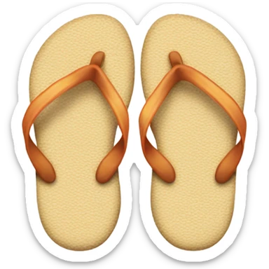 Emoji with flip flop sticker