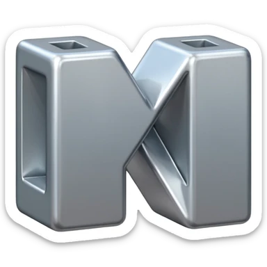 two letters beside eachother the first one says N and the second says O sticker