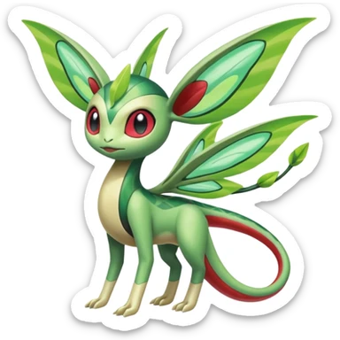Meloetta-Celebi-Flygon-Pokémon-Fakémon-creature sticker