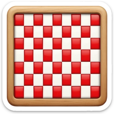 checker board mix with black and white and red sticker