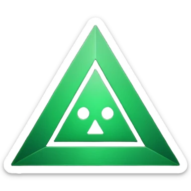 hazardous green logo, iOS app icon style, bold, modern, uses green and black, sharp angles, simple, no text sticker