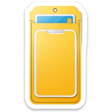 yellow card ticket iPhone style sticker