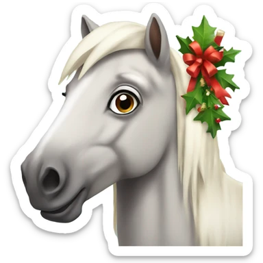 christmas horse sticker