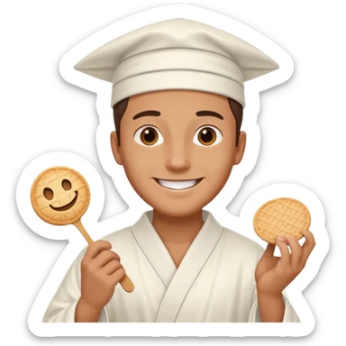 Wafer delivering man sticker