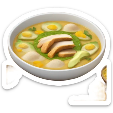 Plato de sopa de ajiaco  sticker