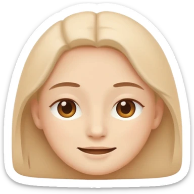 minimal flat emoji of a calm face,
soft closed-mouth smile,
relaxed eyes,
gentle and balanced emotion,
pastel beige and warm tones,
modern wellness app style,
no cartoon exaggeration,
transparent background,
vector style
 sticker