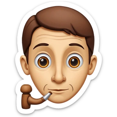 pinocchio liar with a long narrow nose of wood sticker