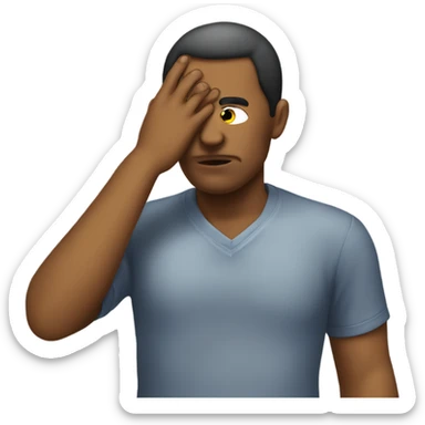 Emoji doing facepalm sticker
