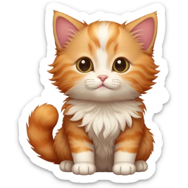 Kitten makes a wish sticker