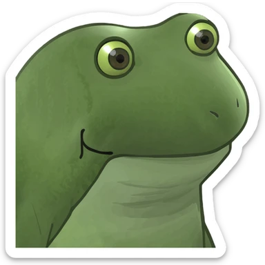 bufo avec une ellipse orbitale d'étoiles de style pixel art, dessinée avec un trait blanc aux contours noirs et rythmée par des étincelles en forme de croix de tailles variées. sticker