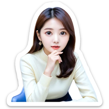 정면을 향해 검지 손가락으로 삿대질 하고 있는 부처 sticker