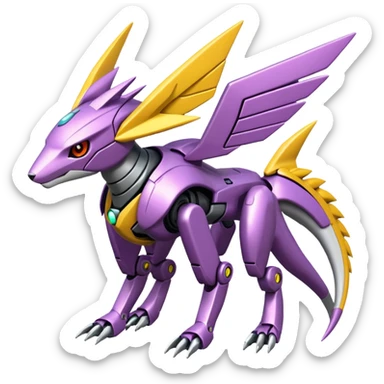 Vikavolt-Renamon-Genesect-fusion sticker