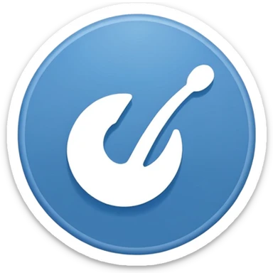 A white tick symbol on blue circle similar to verified badge sticker