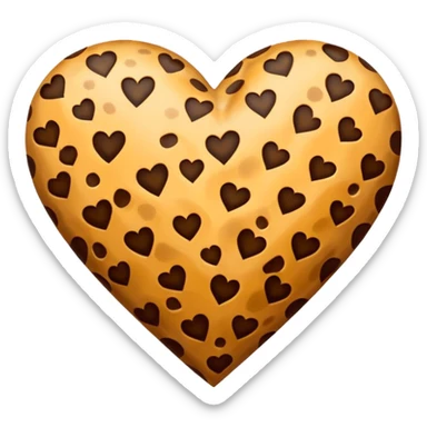 cheetah print heart sticker
