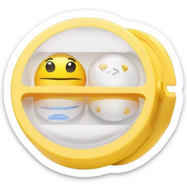 dual compartment screw-top prescription contact lens case sticker