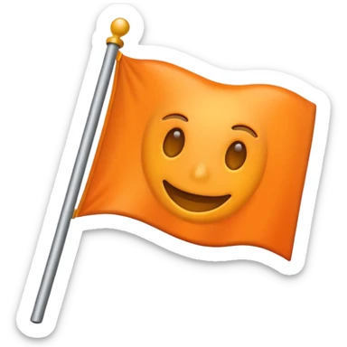 I want a flag emoji 🚩🚩 like this but flag should be orange sticker