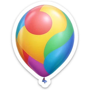Colorful balloon (balão colorido) sticker