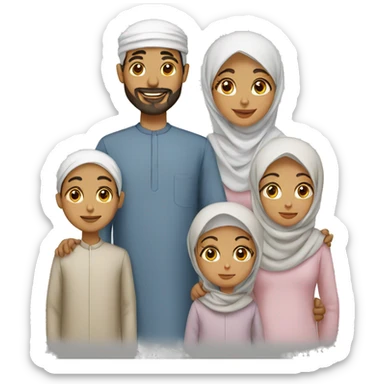 Muslim family  sticker