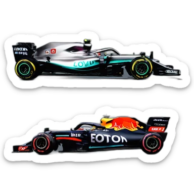 Lewis Hamilton win race and Verstappen crashed sticker