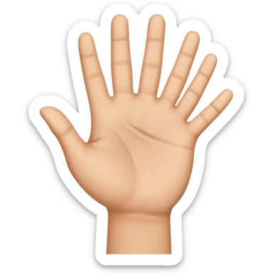 Makes the hand lower and facing upwards  sticker